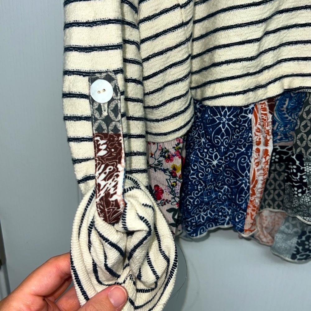 John Mark Dillard’s Patchwork/Striped Top - image 2